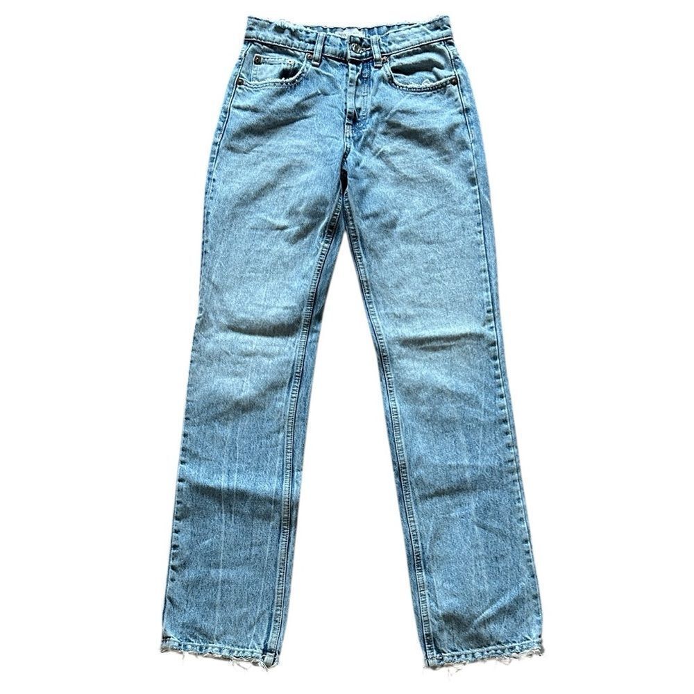 Zara Light Blue Straight Leg Jeans